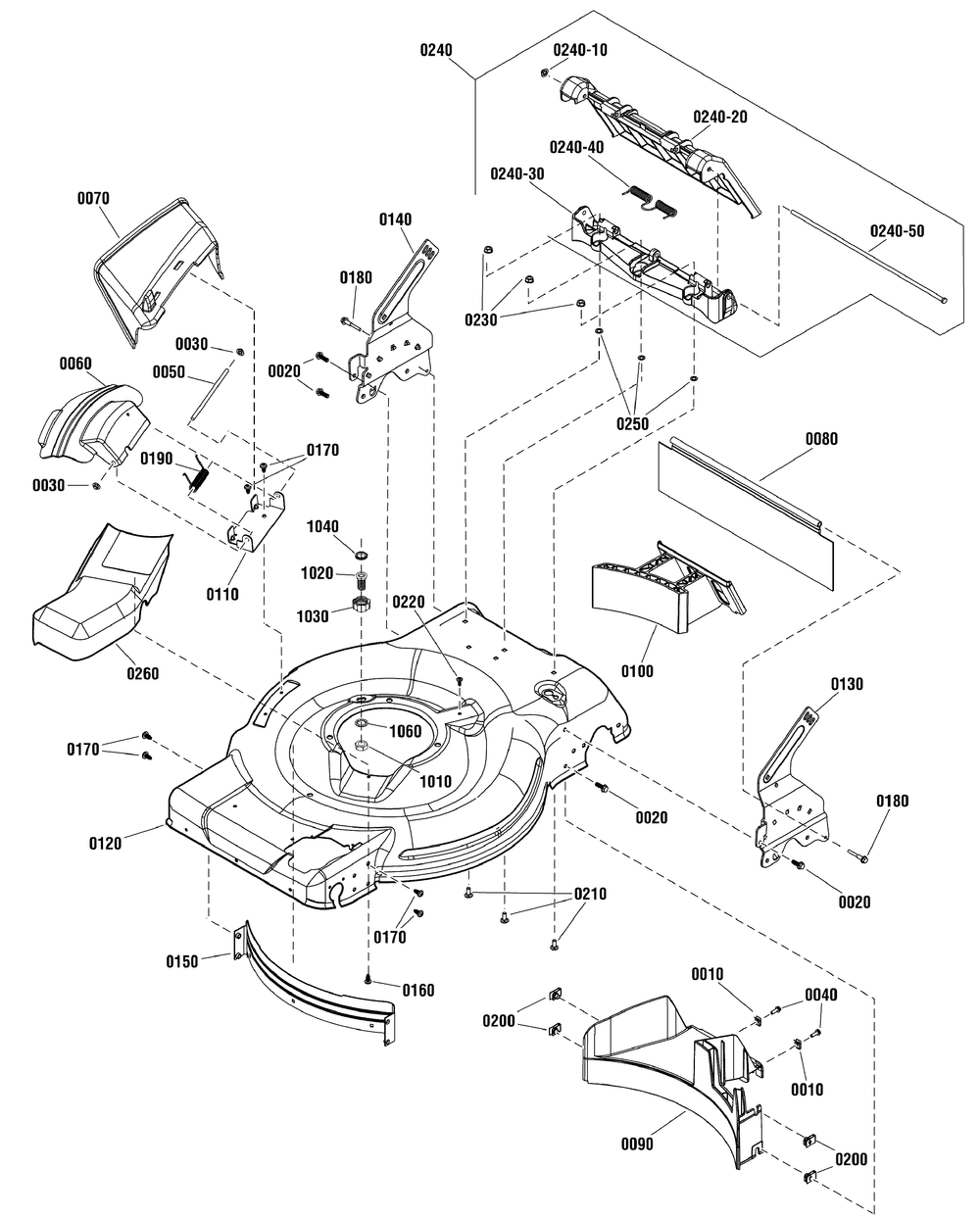 Deck Group (7502976) Diagram and Parts List for 7800906 (CSP22625FC-625 Series)(2012) Briggs and Stratton Lawn Mower